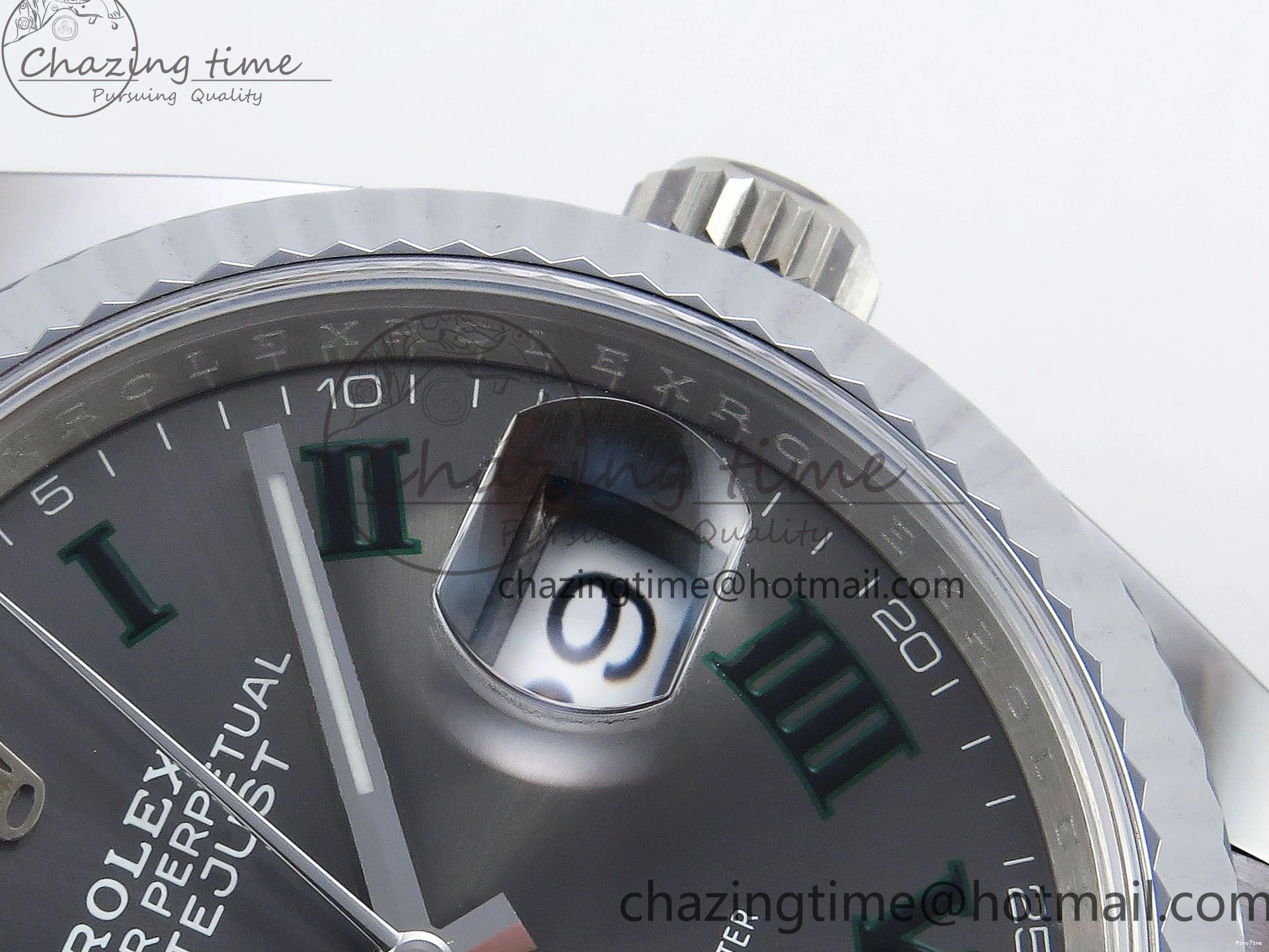 MiroTime 0313 Datejust 36mm 126234 904L Steel HGF 1:1 Best Edition Gray Dial Green Roman on SS Bracelet VR UrbanChic 1476